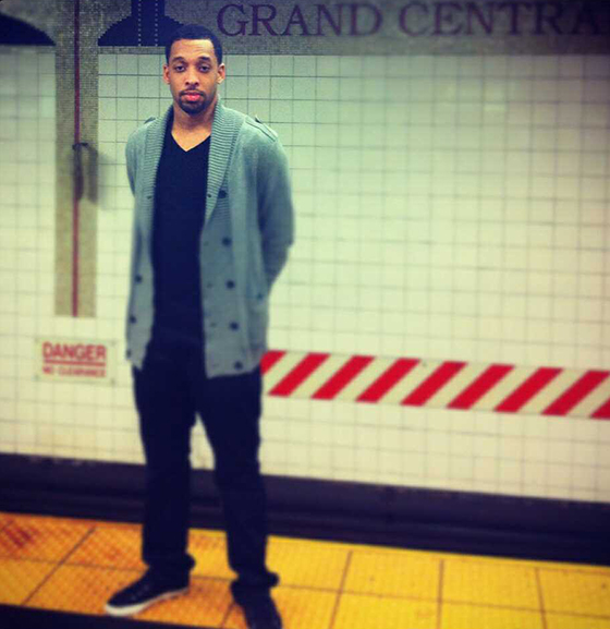 Will Simon on a subway platform