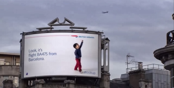 British Airways' interactive billboard