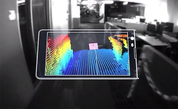Google's Project Tango phone creates 3D scan of hallway