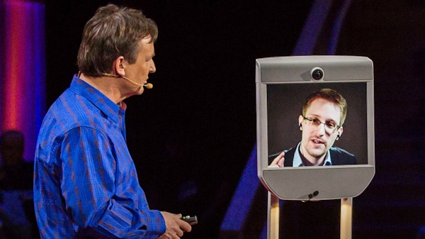 Edward Snowden BEAMS into TED-TED
