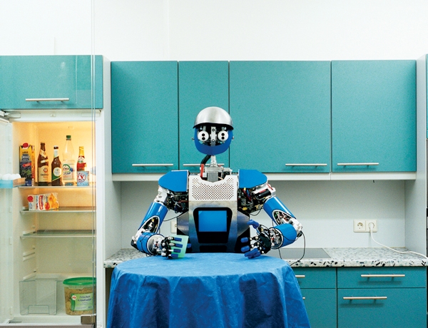 Robot sitting at your kitchen table