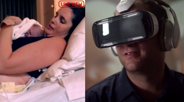 Samsung live birth transmitted via VR
