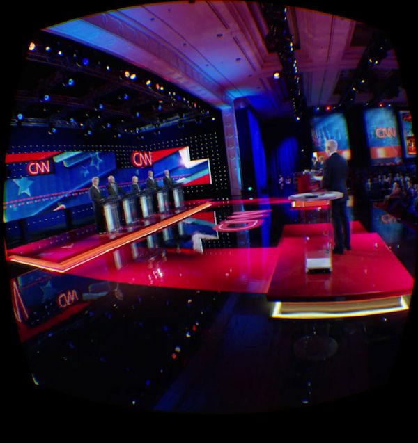 VR view of CNN Democratic debate