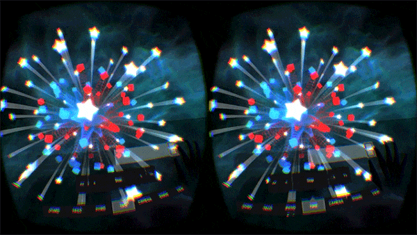 Firework Factory VR in action (animated gif)