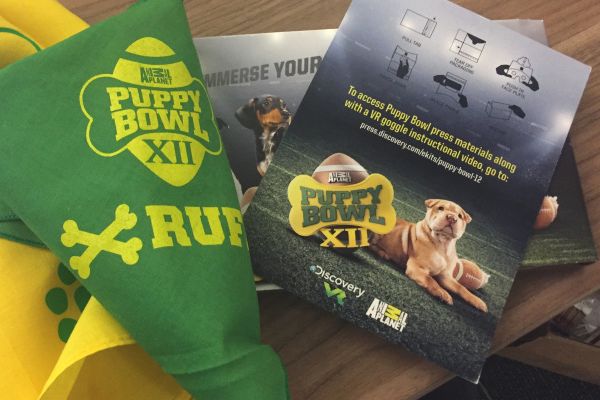 Puppy Bowl in VR press materials