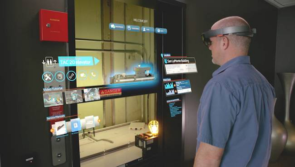Using Hololens to look at elevator