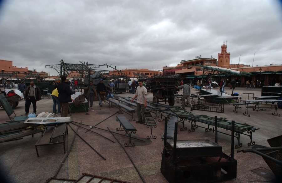 Djemaa el Fna, Marrakesh, Morocco, North Africa.  January 2008.