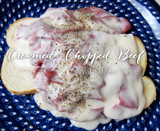 Photo of creamed chipped beef served on a plate
