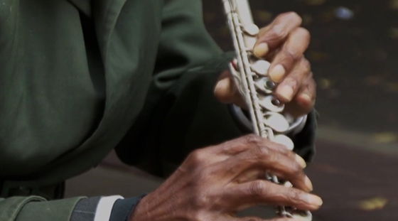 The hands of a flautist 