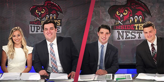 The new hosts of OwlSports Update and Inside the Nest